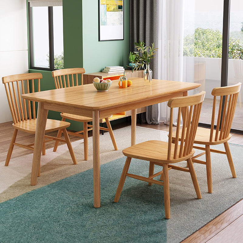 Solid Wood Modern Rectangle Dining Table Rubberwood Top Table,51.5"L x 31.5"W x 29.5"H Clearhalo ' dining_table' 'Dining Tables & Seating' 'Dining Tables' 'furn' 'furn_dining_table' 'Furniture' 'furniture_dining_table' 'Kitchen & Dining Furniture' 'kitchen&dining_furn' 'kitchen' 'kitchen_dining_table' 4369102