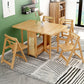 Mid-Century Dining Table Rectangle Solid Wood Drop-Leaf Dining Table for Home Use Clearhalo ' dining_table' 'Dining Tables & Seating' 'Dining Tables' 'furn' 'furn_dining_table' 'Furniture' 'furniture_dining_table' 'Kitchen & Dining Furniture' 'kitchen&dining_furn' 'kitchen' 'kitchen_dining_table' 4369130