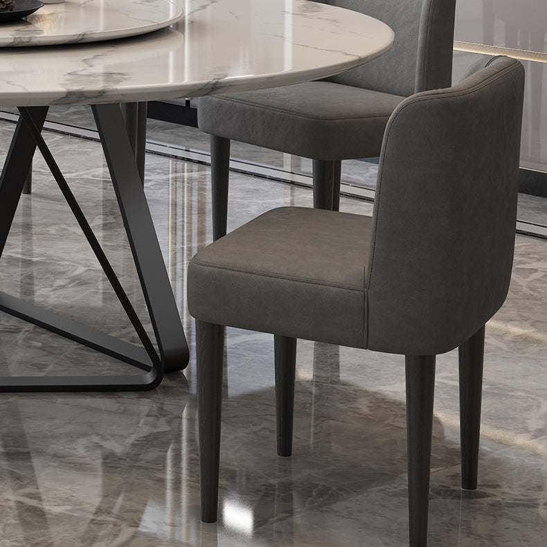 Marble Dining Table Simple Style Round Dining Site Table with Turntable Clearhalo ' dining_table' 'Dining Tables & Seating' 'Dining Tables' 'furn' 'furn_dining_table' 'Furniture' 'furniture_dining_table' 'Kitchen & Dining Furniture' 'kitchen&dining_furn' 'kitchen' 'kitchen_dining_table' 4369152