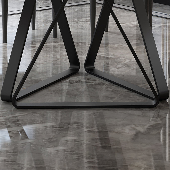 Marble Dining Table Simple Style Round Dining Site Table with Turntable Clearhalo ' dining_table' 'Dining Tables & Seating' 'Dining Tables' 'furn' 'furn_dining_table' 'Furniture' 'furniture_dining_table' 'Kitchen & Dining Furniture' 'kitchen&dining_furn' 'kitchen' 'kitchen_dining_table' 4369153