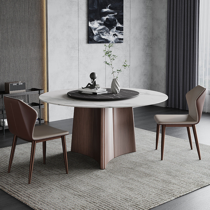 Stone Dining Table Traditional Luxury Round Dining Site Table with Pedestal Base Clearhalo ' dining_table' 'Dining Tables & Seating' 'Dining Tables' 'furn' 'furn_dining_table' 'Furniture' 'furniture_dining_table' 'Kitchen & Dining Furniture' 'kitchen&dining_furn' 'kitchen' 'kitchen_dining_table' 4369175