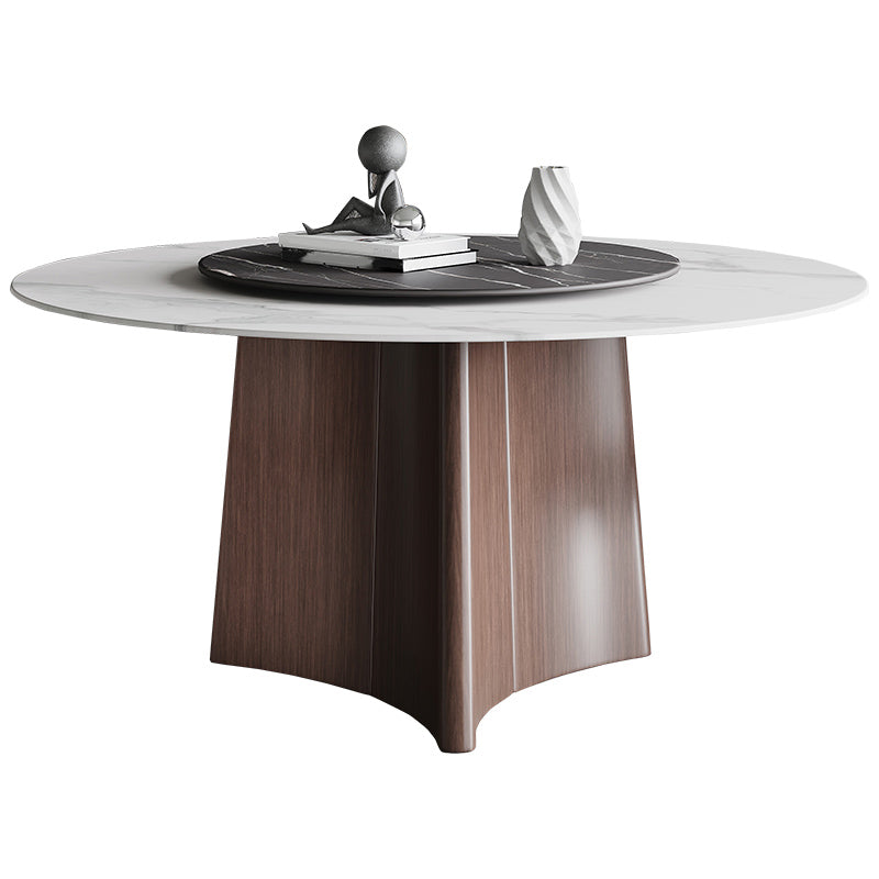 Stone Dining Table Traditional Luxury Round Dining Site Table with Pedestal Base Clearhalo ' dining_table' 'Dining Tables & Seating' 'Dining Tables' 'furn' 'furn_dining_table' 'Furniture' 'furniture_dining_table' 'Kitchen & Dining Furniture' 'kitchen&dining_furn' 'kitchen' 'kitchen_dining_table' 4369177