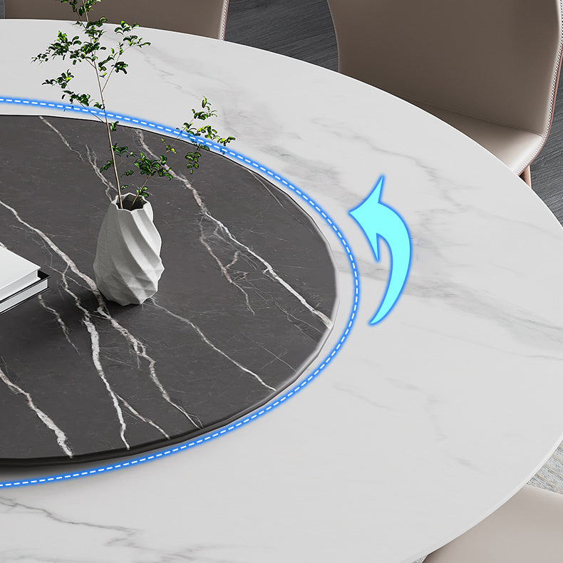 Stone Dining Table Traditional Luxury Round Dining Site Table with Pedestal Base Clearhalo ' dining_table' 'Dining Tables & Seating' 'Dining Tables' 'furn' 'furn_dining_table' 'Furniture' 'furniture_dining_table' 'Kitchen & Dining Furniture' 'kitchen&dining_furn' 'kitchen' 'kitchen_dining_table' 4369178