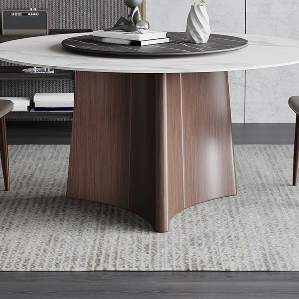 Stone Dining Table Traditional Luxury Round Dining Site Table with Pedestal Base Clearhalo ' dining_table' 'Dining Tables & Seating' 'Dining Tables' 'furn' 'furn_dining_table' 'Furniture' 'furniture_dining_table' 'Kitchen & Dining Furniture' 'kitchen&dining_furn' 'kitchen' 'kitchen_dining_table' 4369181