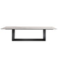 Metal Traditional Luxury Rectangle Indoor Table Sintered Stone Top Table for Home White 55.1"L x 31.5"W x 29.5"H Without Chairs Clearhalo ' dining_table' 'Dining Tables & Seating' 'Dining Tables' 'furn' 'furn_dining_table' 'Furniture' 'furniture_dining_table' 'Kitchen & Dining Furniture' 'kitchen&dining_furn' 'kitchen' 'kitchen_dining_table' 4369190