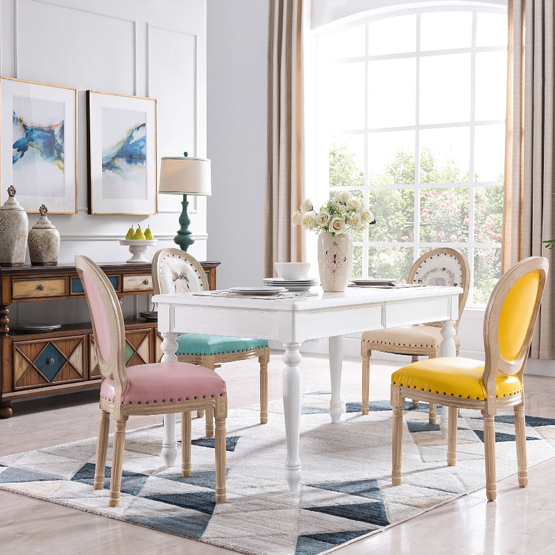 Mid-Century Modern Rectangle Dining Table Wood Table for Kitchen,55"L x 31.5"W x 29.5"H White Without Chairs Clearhalo ' dining_table' 'Dining Tables & Seating' 'Dining Tables' 'furn' 'furn_dining_table' 'Furniture' 'furniture_dining_table' 'Kitchen & Dining Furniture' 'kitchen&dining_furn' 'kitchen' 'kitchen_dining_table' 4369211