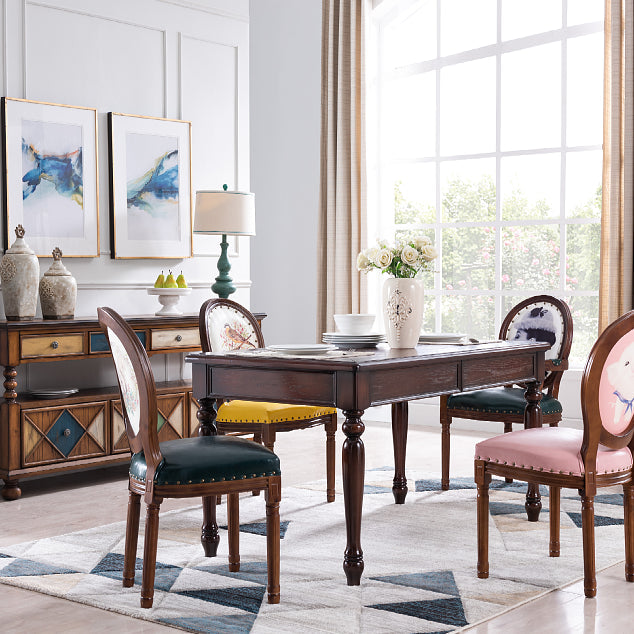 Mid-Century Modern Rectangle Dining Table Wood Table for Kitchen,55"L x 31.5"W x 29.5"H Clearhalo ' dining_table' 'Dining Tables & Seating' 'Dining Tables' 'furn' 'furn_dining_table' 'Furniture' 'furniture_dining_table' 'Kitchen & Dining Furniture' 'kitchen&dining_furn' 'kitchen' 'kitchen_dining_table' 4369213