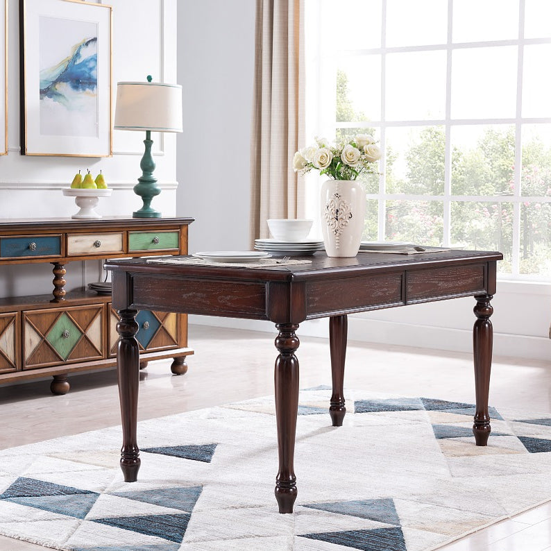 Mid-Century Modern Rectangle Dining Table Wood Table for Kitchen,55"L x 31.5"W x 29.5"H Clearhalo ' dining_table' 'Dining Tables & Seating' 'Dining Tables' 'furn' 'furn_dining_table' 'Furniture' 'furniture_dining_table' 'Kitchen & Dining Furniture' 'kitchen&dining_furn' 'kitchen' 'kitchen_dining_table' 4369214