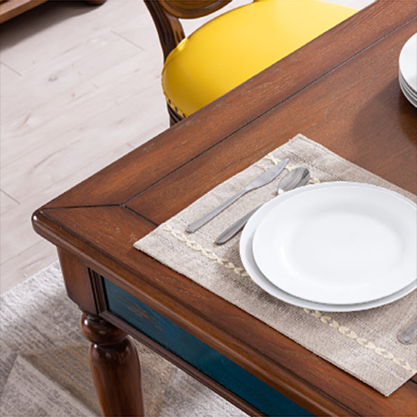 Mid-Century Modern Rectangle Dining Table Wood Table for Kitchen,55"L x 31.5"W x 29.5"H Clearhalo ' dining_table' 'Dining Tables & Seating' 'Dining Tables' 'furn' 'furn_dining_table' 'Furniture' 'furniture_dining_table' 'Kitchen & Dining Furniture' 'kitchen&dining_furn' 'kitchen' 'kitchen_dining_table' 4369218