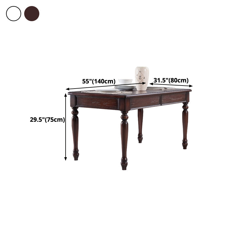 Mid-Century Modern Rectangle Dining Table Wood Table for Kitchen,55"L x 31.5"W x 29.5"H Clearhalo ' dining_table' 'Dining Tables & Seating' 'Dining Tables' 'furn' 'furn_dining_table' 'Furniture' 'furniture_dining_table' 'Kitchen & Dining Furniture' 'kitchen&dining_furn' 'kitchen' 'kitchen_dining_table' 4369221