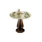 Traditional Luxury Round Furniture Stone Pedestal Base Dining Site Table Brown Without Chairs Clearhalo ' dining_table' 'Dining Tables & Seating' 'Dining Tables' 'furn' 'furn_dining_table' 'Furniture' 'furniture_dining_table' 'Kitchen & Dining Furniture' 'kitchen&dining_furn' 'kitchen' 'kitchen_dining_table' 4369223