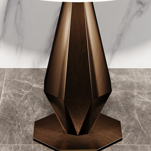 Traditional Luxury Round Furniture Stone Pedestal Base Dining Site Table Clearhalo ' dining_table' 'Dining Tables & Seating' 'Dining Tables' 'furn' 'furn_dining_table' 'Furniture' 'furniture_dining_table' 'Kitchen & Dining Furniture' 'kitchen&dining_furn' 'kitchen' 'kitchen_dining_table' 4369232