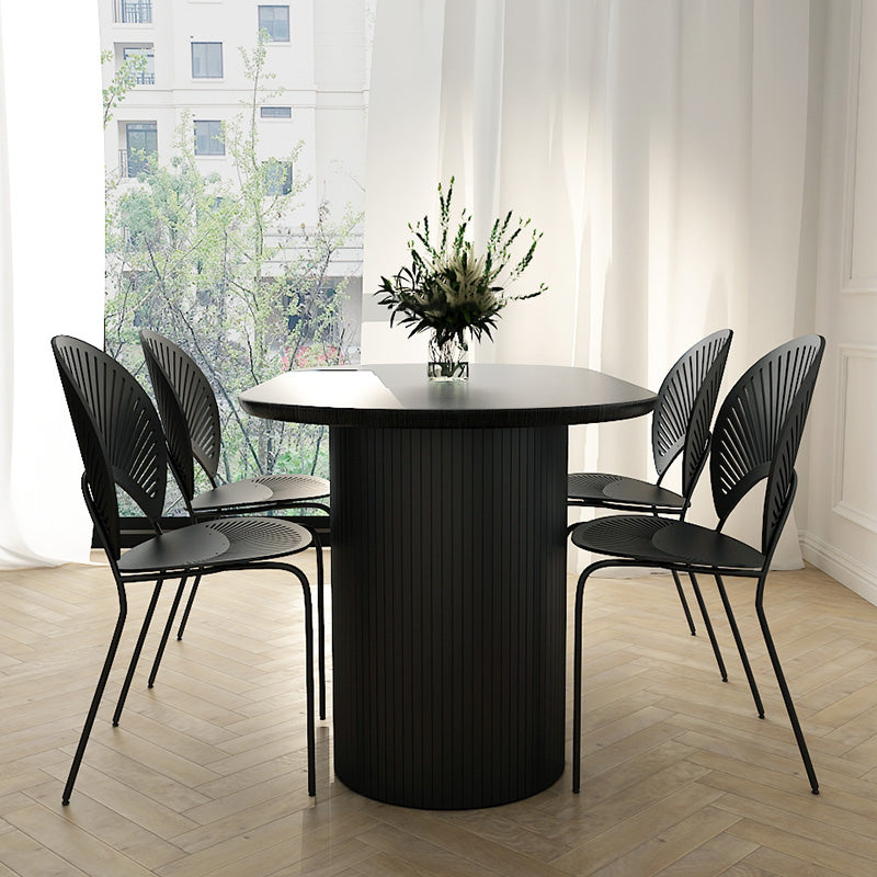 63" Modern Dining Table Oval Double Pedestal Dining Table for Home Use Clearhalo ' dining_table' 'Dining Tables & Seating' 'Dining Tables' 'furn' 'furn_dining_table' 'Furniture' 'furniture_dining_table' 'Kitchen & Dining Furniture' 'kitchen&dining_furn' 'kitchen' 'kitchen_dining_table' 4369264