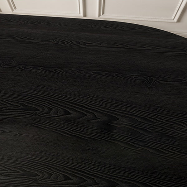 63" Modern Dining Table Oval Double Pedestal Dining Table for Home Use Clearhalo ' dining_table' 'Dining Tables & Seating' 'Dining Tables' 'furn' 'furn_dining_table' 'Furniture' 'furniture_dining_table' 'Kitchen & Dining Furniture' 'kitchen&dining_furn' 'kitchen' 'kitchen_dining_table' 4369266