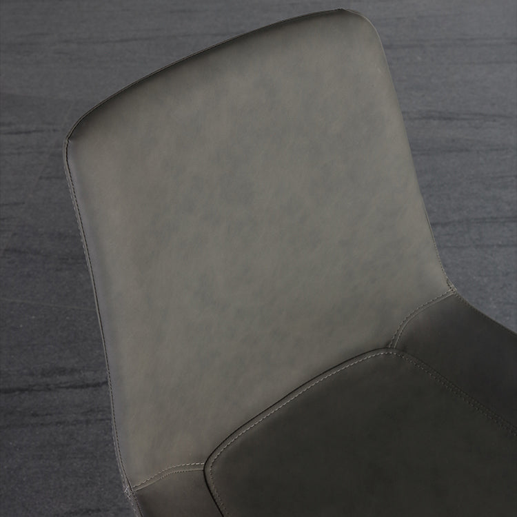 Contemporary Leather Restaurant Side Chair Solid Back Dining Chair Clearhalo ' kitchen&dining_furn' 'Dining Chairs' 'Dining Tables & Seating' 'dining_chair' 'furn' 'furn_dining_chair' 'Furniture' 'furniture_dining_chair' 'Kitchen & Dining Furniture' 'kitchen' 4369312