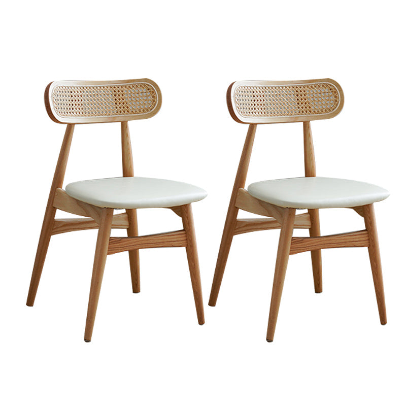 Modern Style Open Back Dining Side Chair Wood Side Dining Chairs for Home Use White 2 Piece Set Clearhalo ' kitchen&dining_furn' 'Dining Chairs' 'Dining Tables & Seating' 'dining_chair' 'furn' 'furn_dining_chair' 'Furniture' 'furniture_dining_chair' 'Kitchen & Dining Furniture' 'kitchen' 4369323