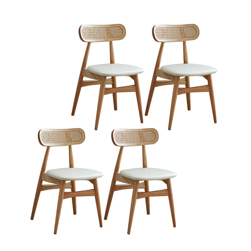 Modern Style Open Back Dining Side Chair Wood Side Dining Chairs for Home Use White 4 Piece Set Clearhalo ' kitchen&dining_furn' 'Dining Chairs' 'Dining Tables & Seating' 'dining_chair' 'furn' 'furn_dining_chair' 'Furniture' 'furniture_dining_chair' 'Kitchen & Dining Furniture' 'kitchen' 4369325