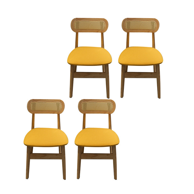 Modern Style Open Back Dining Side Chair Wood Side Dining Chairs for Home Use Beige 4 Piece Set Clearhalo ' kitchen&dining_furn' 'Dining Chairs' 'Dining Tables & Seating' 'dining_chair' 'furn' 'furn_dining_chair' 'Furniture' 'furniture_dining_chair' 'Kitchen & Dining Furniture' 'kitchen' 4369330