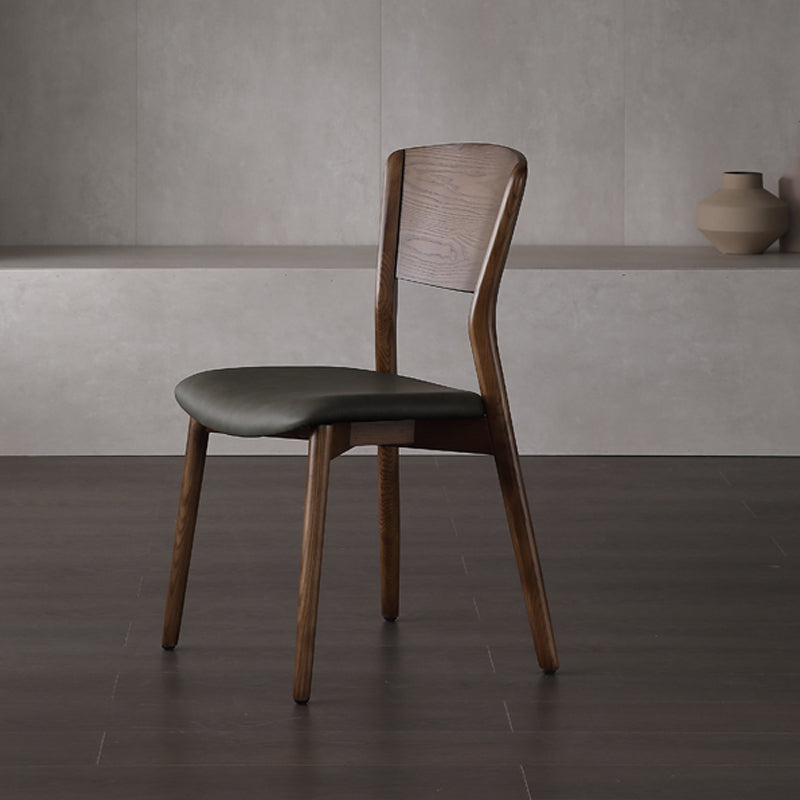 Contemporary Open Back Dining Side Chair Armless Wooden Legs Side Chairs Clearhalo ' kitchen&dining_furn' 'Dining Chairs' 'Dining Tables & Seating' 'dining_chair' 'furn' 'furn_dining_chair' 'Furniture' 'furniture_dining_chair' 'Kitchen & Dining Furniture' 'kitchen' 4369338