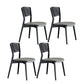 Contemporary Open Back Dining Side Chair Armless Wooden Legs Side Chairs Black 4 Piece Set Clearhalo ' kitchen&dining_furn' 'Dining Chairs' 'Dining Tables & Seating' 'dining_chair' 'furn' 'furn_dining_chair' 'Furniture' 'furniture_dining_chair' 'Kitchen & Dining Furniture' 'kitchen' 4369339