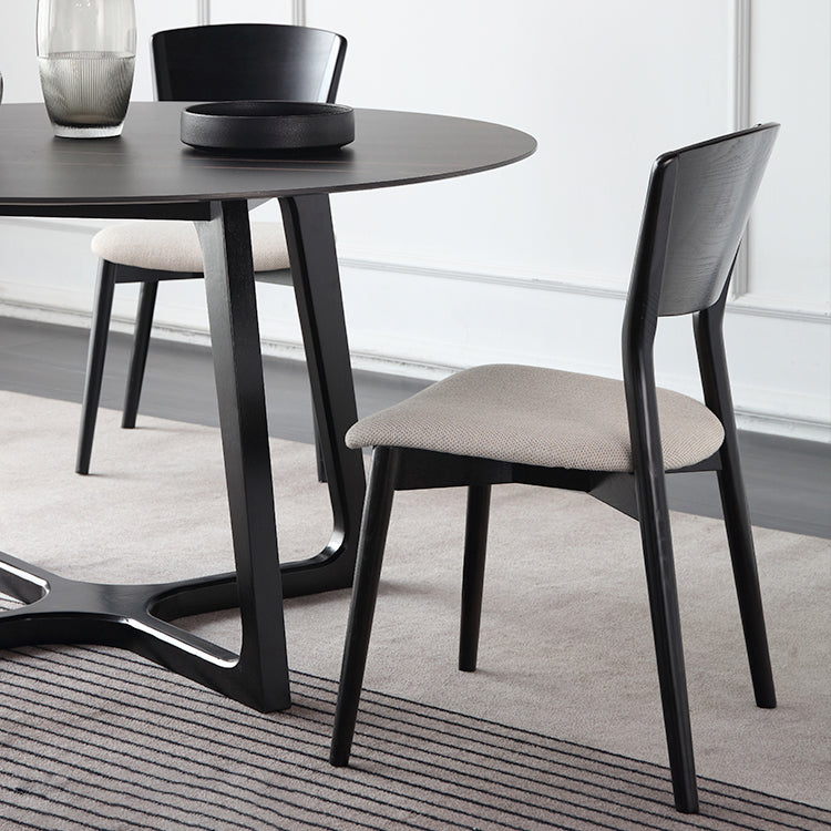 Contemporary Open Back Dining Side Chair Armless Wooden Legs Side Chairs Clearhalo ' kitchen&dining_furn' 'Dining Chairs' 'Dining Tables & Seating' 'dining_chair' 'furn' 'furn_dining_chair' 'Furniture' 'furniture_dining_chair' 'Kitchen & Dining Furniture' 'kitchen' 4369342