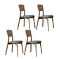 Contemporary Open Back Dining Side Chair Armless Wooden Legs Side Chairs Walnut 4 Piece Set Clearhalo ' kitchen&dining_furn' 'Dining Chairs' 'Dining Tables & Seating' 'dining_chair' 'furn' 'furn_dining_chair' 'Furniture' 'furniture_dining_chair' 'Kitchen & Dining Furniture' 'kitchen' 4369345
