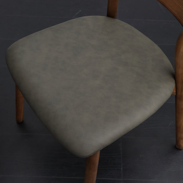 Contemporary Open Back Dining Side Chair Armless Wooden Legs Side Chairs Clearhalo ' kitchen&dining_furn' 'Dining Chairs' 'Dining Tables & Seating' 'dining_chair' 'furn' 'furn_dining_chair' 'Furniture' 'furniture_dining_chair' 'Kitchen & Dining Furniture' 'kitchen' 4369348