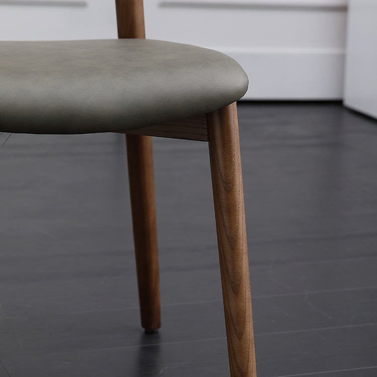 Contemporary Open Back Dining Side Chair Armless Wooden Legs Side Chairs Clearhalo ' kitchen&dining_furn' 'Dining Chairs' 'Dining Tables & Seating' 'dining_chair' 'furn' 'furn_dining_chair' 'Furniture' 'furniture_dining_chair' 'Kitchen & Dining Furniture' 'kitchen' 4369349