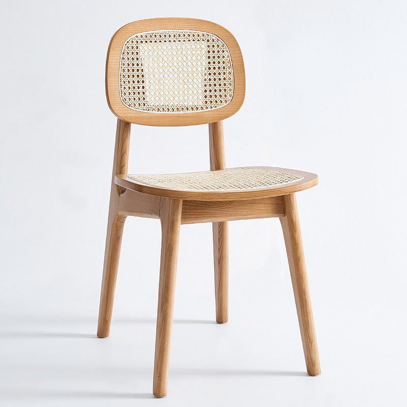 Modern Style Open Back Dining Side Chair Armless Cane Back Dining Chairs Wood 1 Piece Clearhalo ' kitchen&dining_furn' 'Dining Chairs' 'Dining Tables & Seating' 'dining_chair' 'furn' 'furn_dining_chair' 'Furniture' 'furniture_dining_chair' 'Kitchen & Dining Furniture' 'kitchen' 4369353