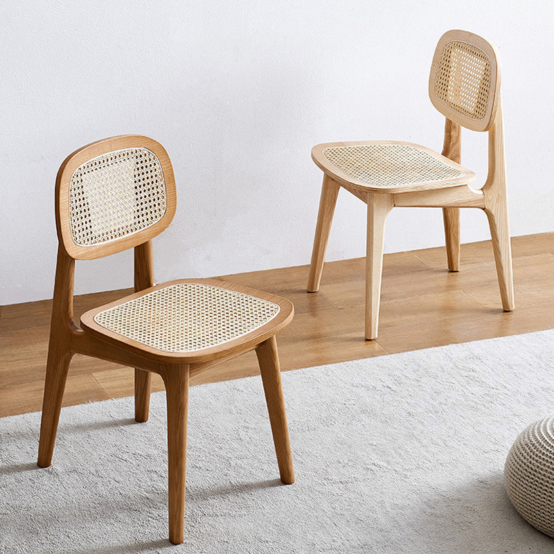 Modern Style Open Back Dining Side Chair Armless Cane Back Dining Chairs Clearhalo ' kitchen&dining_furn' 'Dining Chairs' 'Dining Tables & Seating' 'dining_chair' 'furn' 'furn_dining_chair' 'Furniture' 'furniture_dining_chair' 'Kitchen & Dining Furniture' 'kitchen' 4369355