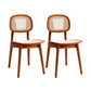 Modern Style Open Back Dining Side Chair Armless Cane Back Dining Chairs Tan 2 Piece Set Clearhalo ' kitchen&dining_furn' 'Dining Chairs' 'Dining Tables & Seating' 'dining_chair' 'furn' 'furn_dining_chair' 'Furniture' 'furniture_dining_chair' 'Kitchen & Dining Furniture' 'kitchen' 4369366