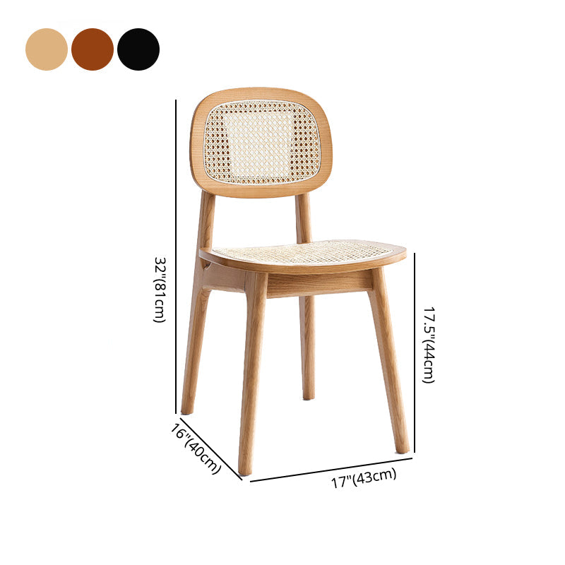 Modern Style Open Back Dining Side Chair Armless Cane Back Dining Chairs Clearhalo ' kitchen&dining_furn' 'Dining Chairs' 'Dining Tables & Seating' 'dining_chair' 'furn' 'furn_dining_chair' 'Furniture' 'furniture_dining_chair' 'Kitchen & Dining Furniture' 'kitchen' 4369371