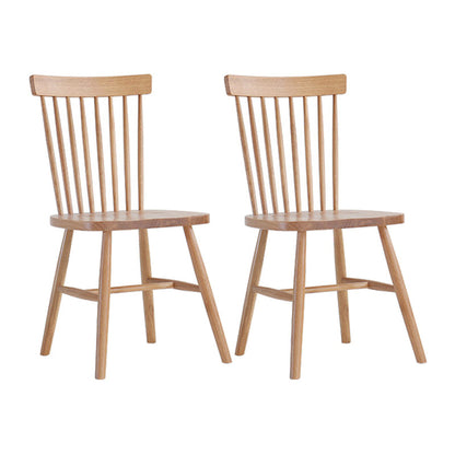 Contemporary Windsor Back Armless Side Chairs Wood Side Dining Chairs for Home Wood 2 Piece Set Clearhalo ' kitchen&dining_furn' 'Dining Chairs' 'Dining Tables & Seating' 'dining_chair' 'furn' 'furn_dining_chair' 'Furniture' 'furniture_dining_chair' 'Kitchen & Dining Furniture' 'kitchen' 4369373