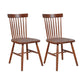 Contemporary Windsor Back Armless Side Chairs Wood Side Dining Chairs for Home Walnut 2 Piece Set Clearhalo ' kitchen&dining_furn' 'Dining Chairs' 'Dining Tables & Seating' 'dining_chair' 'furn' 'furn_dining_chair' 'Furniture' 'furniture_dining_chair' 'Kitchen & Dining Furniture' 'kitchen' 4369374