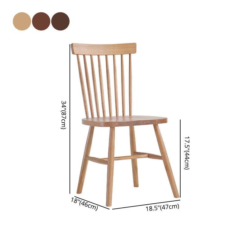 Contemporary Windsor Back Armless Side Chairs Wood Side Dining Chairs for Home Clearhalo ' kitchen&dining_furn' 'Dining Chairs' 'Dining Tables & Seating' 'dining_chair' 'furn' 'furn_dining_chair' 'Furniture' 'furniture_dining_chair' 'Kitchen & Dining Furniture' 'kitchen' 4369386