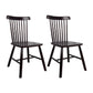 Wood Contemporary Side Chairs Windsor Back Dining Chairs for Home Black 2 Piece Set Clearhalo ' kitchen&dining_furn' 'Dining Chairs' 'Dining Tables & Seating' 'dining_chair' 'furn' 'furn_dining_chair' 'Furniture' 'furniture_dining_chair' 'Kitchen & Dining Furniture' 'kitchen' 4369388