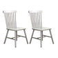 Wood Contemporary Side Chairs Windsor Back Dining Chairs for Home Grey 2 Piece Set Clearhalo ' kitchen&dining_furn' 'Dining Chairs' 'Dining Tables & Seating' 'dining_chair' 'furn' 'furn_dining_chair' 'Furniture' 'furniture_dining_chair' 'Kitchen & Dining Furniture' 'kitchen' 4369389