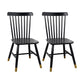 Wood Contemporary Side Chairs Windsor Back Dining Chairs for Home Gloss Black 2 Piece Set Clearhalo ' kitchen&dining_furn' 'Dining Chairs' 'Dining Tables & Seating' 'dining_chair' 'furn' 'furn_dining_chair' 'Furniture' 'furniture_dining_chair' 'Kitchen & Dining Furniture' 'kitchen' 4369395