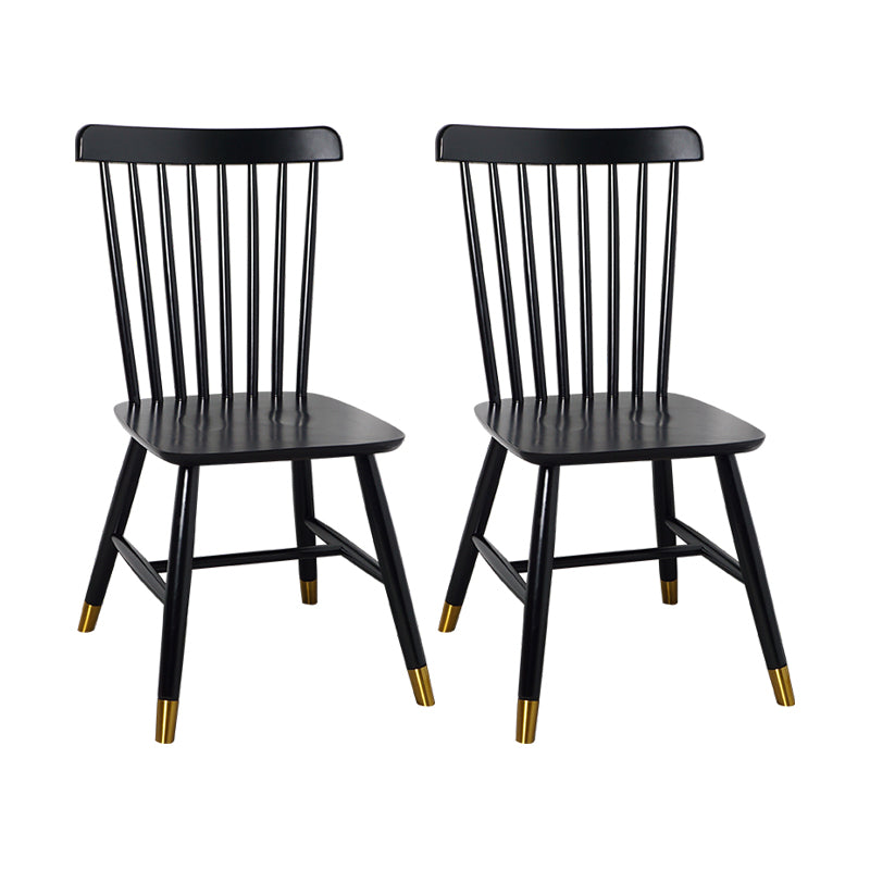Wood Contemporary Side Chairs Windsor Back Dining Chairs for Home Gloss Black 2 Piece Set Clearhalo ' kitchen&dining_furn' 'Dining Chairs' 'Dining Tables & Seating' 'dining_chair' 'furn' 'furn_dining_chair' 'Furniture' 'furniture_dining_chair' 'Kitchen & Dining Furniture' 'kitchen' 4369395