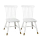 Wood Contemporary Side Chairs Windsor Back Dining Chairs for Home Gloss White 2 Piece Set Clearhalo ' kitchen&dining_furn' 'Dining Chairs' 'Dining Tables & Seating' 'dining_chair' 'furn' 'furn_dining_chair' 'Furniture' 'furniture_dining_chair' 'Kitchen & Dining Furniture' 'kitchen' 4369398