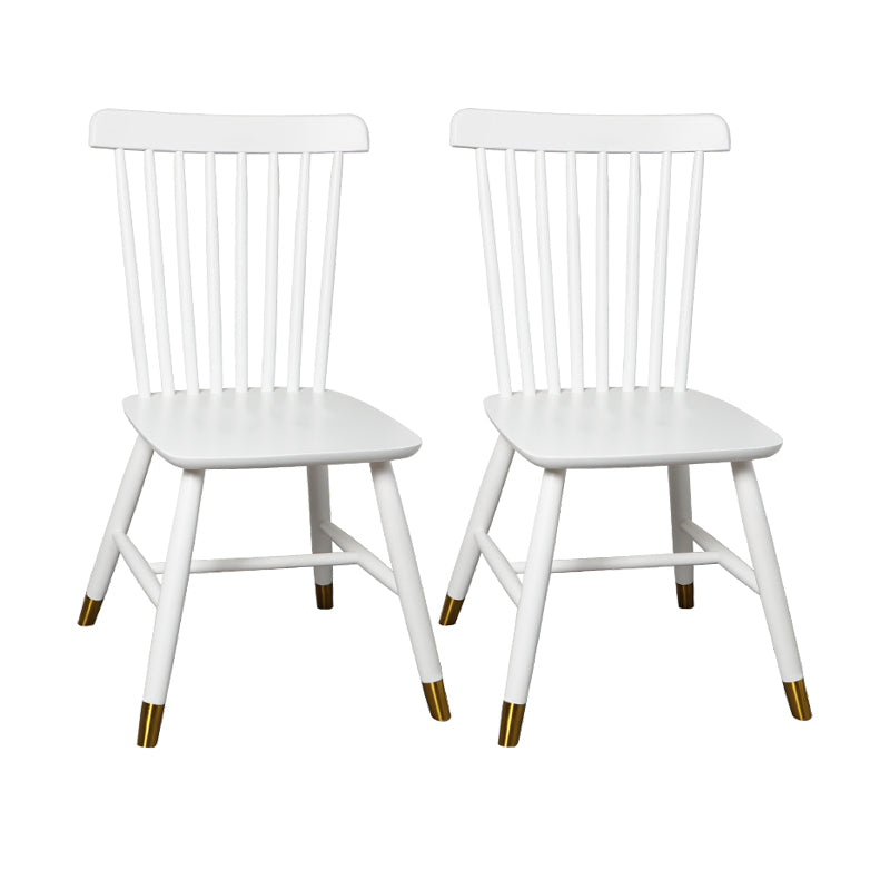 Wood Contemporary Side Chairs Windsor Back Dining Chairs for Home Gloss White 2 Piece Set Clearhalo ' kitchen&dining_furn' 'Dining Chairs' 'Dining Tables & Seating' 'dining_chair' 'furn' 'furn_dining_chair' 'Furniture' 'furniture_dining_chair' 'Kitchen & Dining Furniture' 'kitchen' 4369398