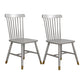 Wood Contemporary Side Chairs Windsor Back Dining Chairs for Home Gray-White 2 Piece Set Clearhalo ' kitchen&dining_furn' 'Dining Chairs' 'Dining Tables & Seating' 'dining_chair' 'furn' 'furn_dining_chair' 'Furniture' 'furniture_dining_chair' 'Kitchen & Dining Furniture' 'kitchen' 4369400