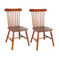 Wood Contemporary Side Chairs Windsor Back Dining Chairs for Home Walnut 2 Piece Set Clearhalo ' kitchen&dining_furn' 'Dining Chairs' 'Dining Tables & Seating' 'dining_chair' 'furn' 'furn_dining_chair' 'Furniture' 'furniture_dining_chair' 'Kitchen & Dining Furniture' 'kitchen' 4369403