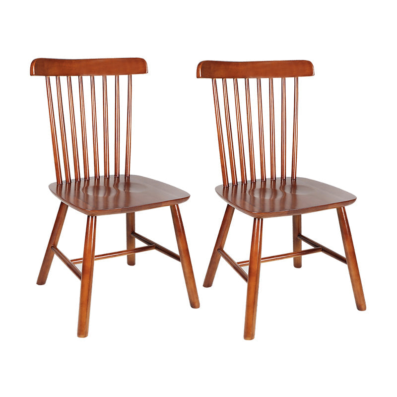 Wood Contemporary Side Chairs Windsor Back Dining Chairs for Home Walnut 2 Piece Set Clearhalo ' kitchen&dining_furn' 'Dining Chairs' 'Dining Tables & Seating' 'dining_chair' 'furn' 'furn_dining_chair' 'Furniture' 'furniture_dining_chair' 'Kitchen & Dining Furniture' 'kitchen' 4369403
