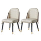 Scandinavian Style Leather Dining Chairs Armless Solid Back Chair for Kitchen Khaki 2 Piece Set Clearhalo ' kitchen&dining_furn' 'Dining Chairs' 'Dining Tables & Seating' 'dining_chair' 'furn' 'furn_dining_chair' 'Furniture' 'furniture_dining_chair' 'Kitchen & Dining Furniture' 'kitchen' 4369408