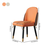 Scandinavian Style Leather Dining Chairs Armless Solid Back Chair for Kitchen Clearhalo ' kitchen&dining_furn' 'Dining Chairs' 'Dining Tables & Seating' 'dining_chair' 'furn' 'furn_dining_chair' 'Furniture' 'furniture_dining_chair' 'Kitchen & Dining Furniture' 'kitchen' 4369419