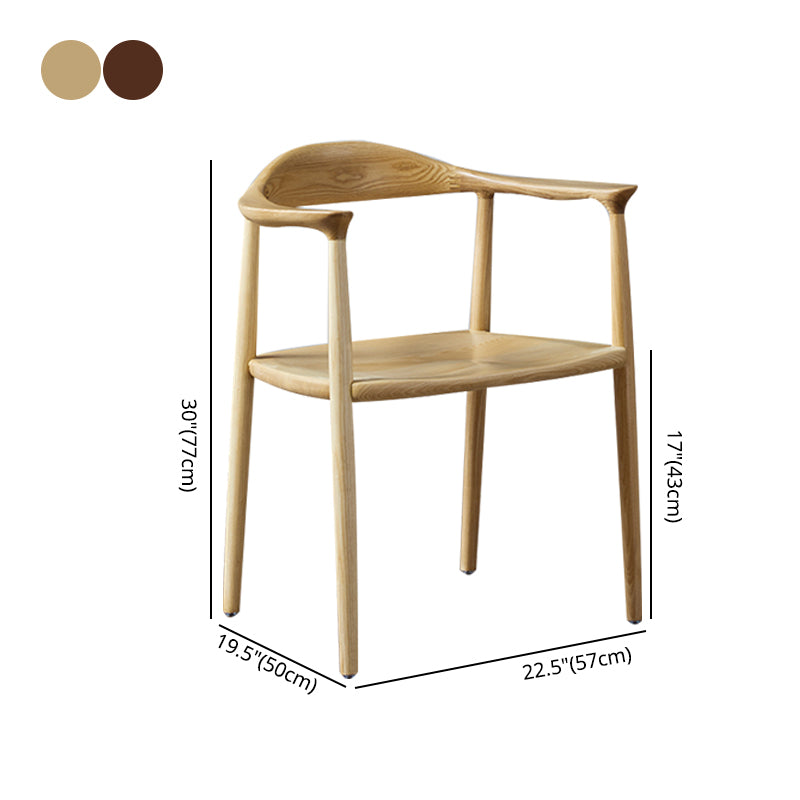 Traditional Ash Arm Dining Chairs Solid Wood Open Back Home Armchairs Clearhalo ' kitchen&dining_furn' 'Dining Chairs' 'Dining Tables & Seating' 'dining_chair' 'furn' 'furn_dining_chair' 'Furniture' 'furniture_dining_chair' 'Kitchen & Dining Furniture' 'kitchen' 4369453