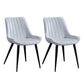 Contemporary Dining Chairs Armless Kitchen Side Chairs with Metal Legs White 2 Piece Set Black Clearhalo ' kitchen&dining_furn' 'Dining Chairs' 'Dining Tables & Seating' 'dining_chair' 'furn' 'furn_dining_chair' 'Furniture' 'furniture_dining_chair' 'Kitchen & Dining Furniture' 'kitchen' 4369469