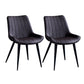 Contemporary Dining Chairs Armless Kitchen Side Chairs with Metal Legs Brown 2 Piece Set Black Clearhalo ' kitchen&dining_furn' 'Dining Chairs' 'Dining Tables & Seating' 'dining_chair' 'furn' 'furn_dining_chair' 'Furniture' 'furniture_dining_chair' 'Kitchen & Dining Furniture' 'kitchen' 4369478
