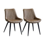 Contemporary Dining Chairs Armless Kitchen Side Chairs with Metal Legs Camel 2 Piece Set Black Clearhalo ' kitchen&dining_furn' 'Dining Chairs' 'Dining Tables & Seating' 'dining_chair' 'furn' 'furn_dining_chair' 'Furniture' 'furniture_dining_chair' 'Kitchen & Dining Furniture' 'kitchen' 4369487